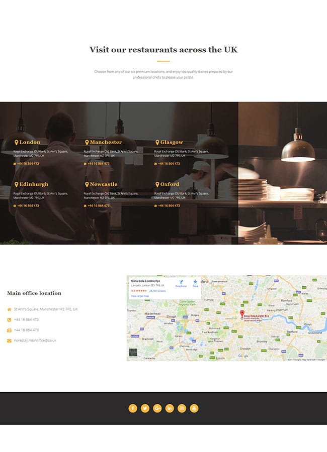 Templejt za veb stranica - Contact Restaurant - Veb dizajn, Темплејт за веб страница - Contact Restaurant - Веб дизајн